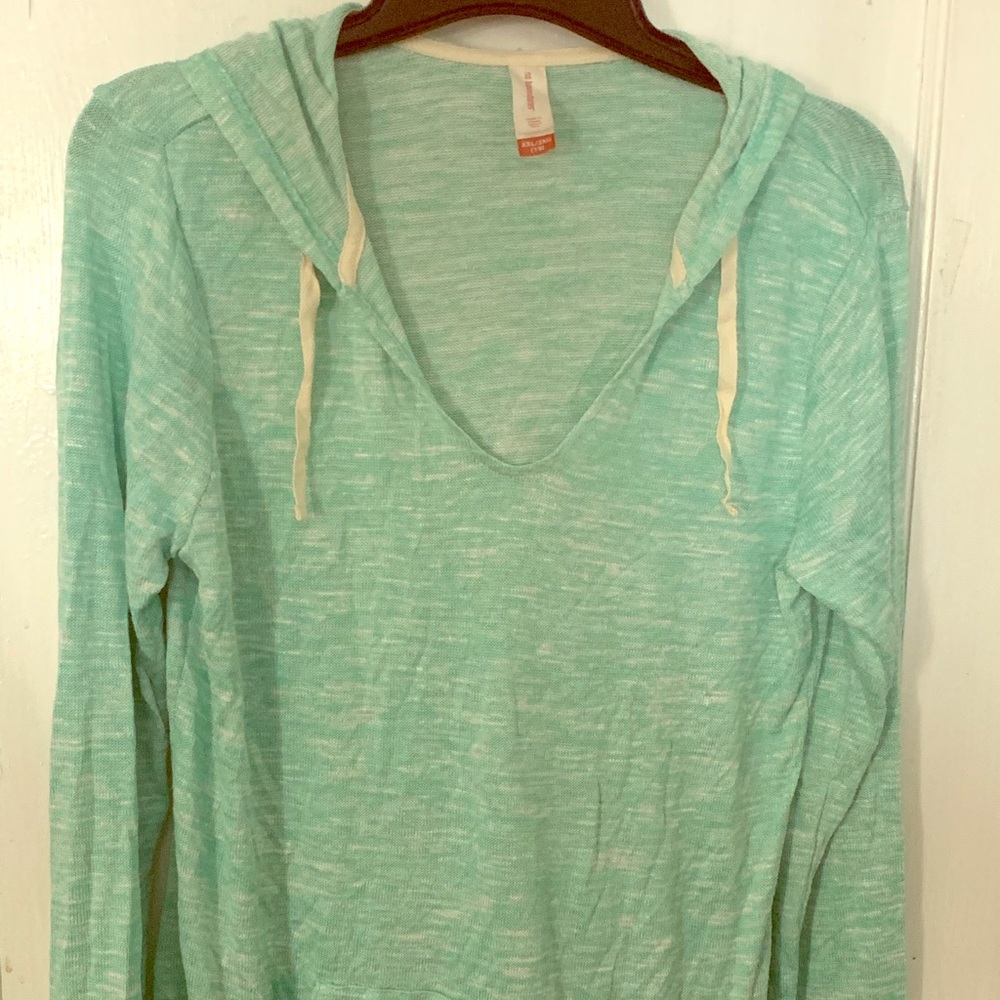 Teal light weight hoodie.